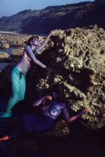 Neo Naturists, Vicky Johnson and Wilma Johnson as Mermaids, Lyme Regis, 1981. Courtesy of the Neo Naturists Archive.