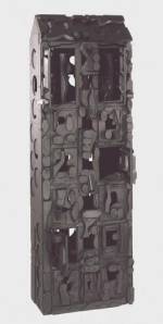 Louise Nevelson, <em>Dream House XXXII</em>, 1972, painted wood with metal hinges, 75 1/8 x 24 5/8 x 16 7/8 inches. Hirshhorn Museum and Sculpture Garden, Smithsonian Institution, The Joseph H. Hirshhorn Bequest, 1981. © Estate of Louise Nevelson / Artists Rights Society (ARS), New York.