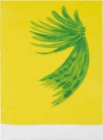 Jan May. Fronds, 2011. Acrylic and watercolour on linen, 56 x 41 cm. © the artist. Image courtesy of ICA. Photograph: Stephen White.