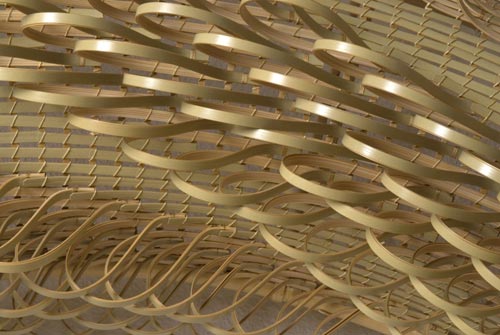 Uematsu Chikuyu (b. 1947) <em>Circle of Perfection</em> (detail), 1997. Bamboo, 44 1/2 x 37 x 6 3/4 in. Clark Center for Japanese Art and Culture. Photo: Susan Einstein.