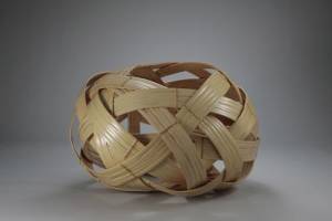 Matsumoto Hafu (b. 1952) <em>Outsize flower basket</em>, 2008. Bamboo, approximately 20 x 31 in. Collection of Saito Masamitsu. Photo: Tsuyoshi Inui.