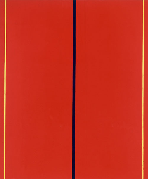 Barnett Newman. Who’s Afraid of Red, Yellow and Blue II 1967. Oil on canvas. 304.8 x 259.1 cm. Staatsgalerie Stuggart, Germany. © ARS, NY and DACS, London 2002