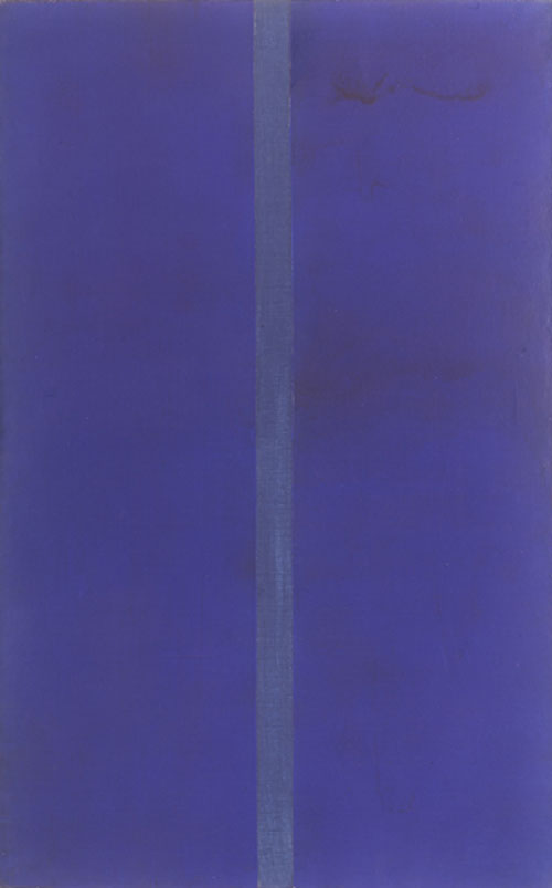 Barnett Newman. Onement V 1952. Oil on canvas. 152.4 x 96.5 cm. Collection of Mr and Mrs David Pincus. © ARS, NY and DACS, London 2002