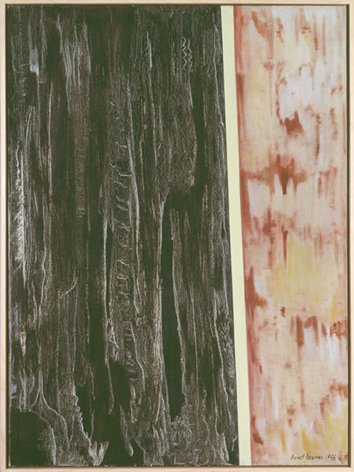 Barnett Newman. The Command 1946.  Oil on canvas. 121.9 x 91.4 cm. Öffentliche Kunstammlung Basel. Gift of Annalee Newman in honour of Arnold Rüdlinger and Dr Franz Meyer, 1988. © ARS, NY and DACS, London 2002
