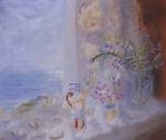 Winifred Nicholson, View from Gavin Maxwell's (Hebridean Flowers), 1958. Oil on canvas, 57 x 69 cm. Copyright Trustees of Winifred Nicholson