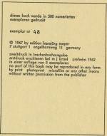 Endpaper from Herman de Vries' Wit (Weiss). Non-games by Jasia Reichardt. Studio International, Vol 175, No 898, March 1968, p. 110.