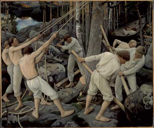 Pekka Halonen, Pioneers in Karelien, 1900. Ateneum Art Museum