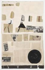 Jockum Nordström. Cronological Note, 2014. Watercolour, graphite, and collage on paper, 64 3/4 x 43 1/2 in (164.5 x 110.5 cm). Courtesy David Zwirner, New York/London.