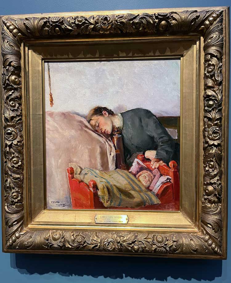 Christian Krohg, Mother and child, 1883. Installation view, National Museum, Oslo. Photo: Veronica Simpson.