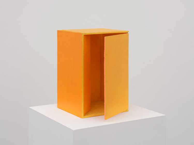 Hélio Oiticica. B01 Bólide caixa 01, Cartesiano (B01 Box Bólide 01, Cartesian), 1963. Acrylic on wood, 32 x 21.2 x 20.7 cm (12 1/2 x 8 1/4 x 8 1/8 in). © Estate of Hélio Oiticica, Courtesy Lisson Gallery.