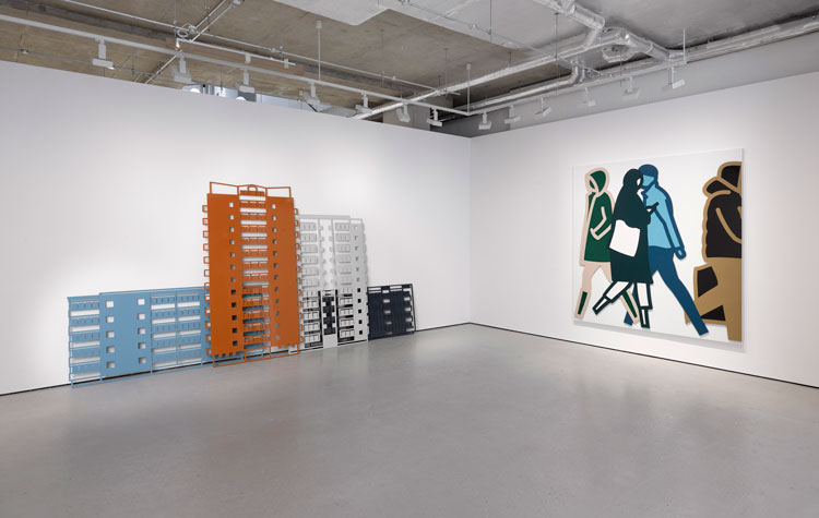 Installation view of Julian Opie at Lisson Gallery, Cork Street, London, 4 May – 12 June 2021 © Julian Opie, courtesy Lisson Gallery.