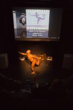 Harold Offeh. Covers Live, Performance at MAC, Birmingham, 2015. Photo: Timothy Pratt Photography.