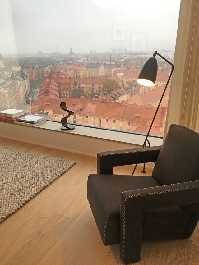 Norre Tornen, interior with view of Stockholm. Photo: Veronica Simpson.