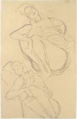 Gustav Klimt. Two Studies for a Crouching Woman, 1914–15. Graphite on paper. Sheet: 21 1/2 × 13 7/8 in (54.6 × 35.2 cm). The Metropolitan Museum of Art, Bequest of Scofield Thayer, 1982.