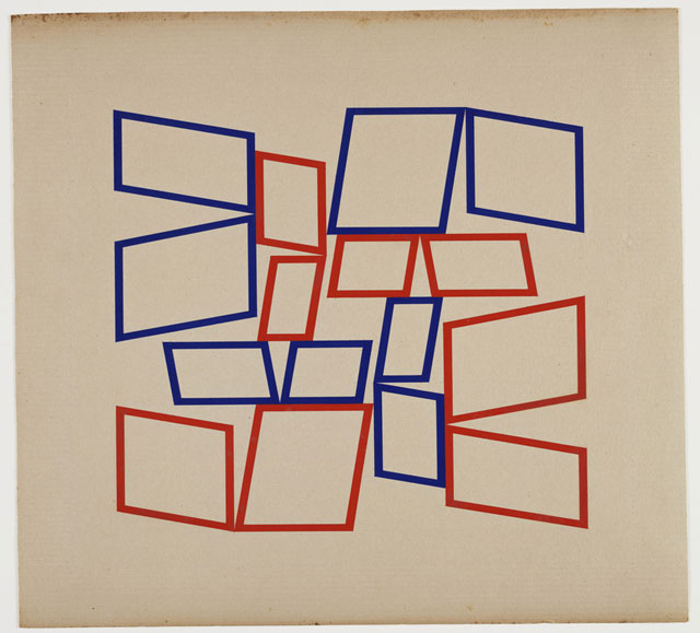 Hélio Oiticica, Metaesquema 4066, 1958. Gouache on cardboard, 21 × 22 7/8 in. (53.3 × 58.1 cm). Museum of Modern Art, New York; Gift of the Oiticica family. © The Museum of Modern Art/Licensed by SCALA / Art Resource, NY