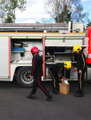 Ahmet Ögüt, Fahrenheit 451: Reprinted, 2013. Mobile instant printing a selection of banned books in collaboration with Espoo Fire Department. Crew of the firetruck: Jaakko Väätäinen, Jaakko Liesivuori, Kimmo Kosonen, Tero Turunen and Markus Laitinen. In partnership with book publisher Leevi Lehto (NTAMO). Courtesy the artist.