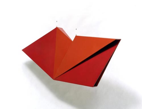 Hélio Oiticica. <em>Relevo especial (vermelho) (Spatial Relief [red])</em>, 1960. Polyvinyl acetate resin on plywood César and Claudio Oiticica Collection, Rio de Janeiro. (c) Projeto Hélio Oiticica, Rio de Janeiro