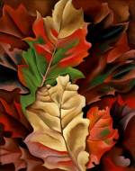 Georgia O’Keeffe, American (1887-1986). Autumn Leaves, 1924. Oil on canvas, 20 1/4 x 16 3/8 in. Columbus Museum of Art, Ohio: Museum Purchase, Howald Fund II, 1981.006. © Georgia O’Keeffe Museum/Artists Rights Society (ARS), New York.