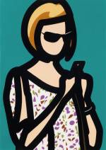 Julian Opie. Tourist with blouse. From Tourists, 2014. A series of screenprints with hand painting. Edition of 20. Courtesy Julian Opie and Alan Cristea Gallery.