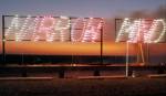 Dennis Oppenheim. Narrow Mind, 1974. Fireworks sign, location undisclosed. © Dennis Oppenheim, photograph courtesy Dennis Oppenheim studio.