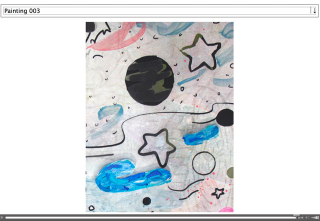 Laura Owens. Painting 003. Screenshot of the website why11.com.