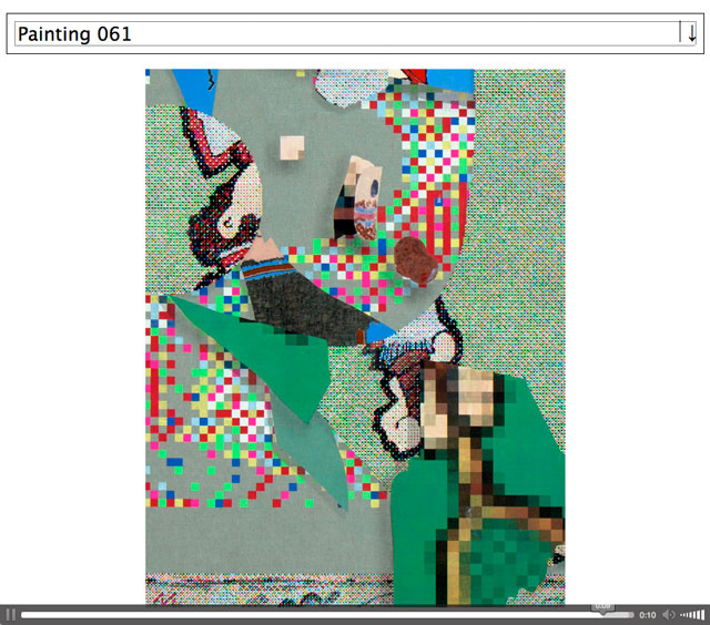 Laura Owens. Painting 061. Screenshot of the website why11.com.
