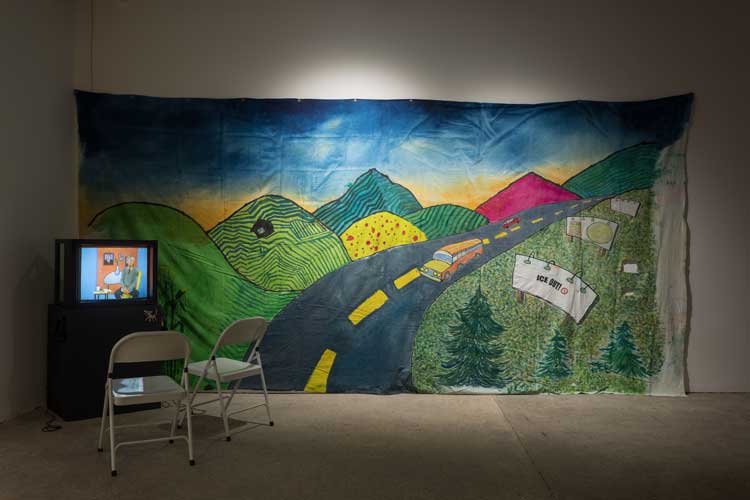 Paper Tiger Television, It’s 8:30. Do you know where your brains are? Installation view, Goldsmiths Centre for Contemporary Art. 30 January –19 April 2026. Courtesy Goldsmiths CCA. Photo: Rob Harris.