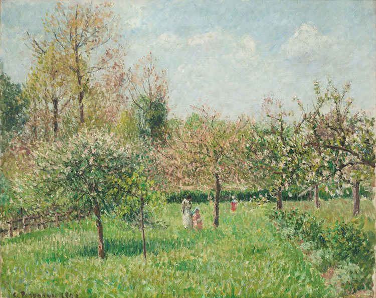 Camille Pissarro, Spring at Éragny, 1890. Oil on canvas, 65.4 x 81.6 cm. Denver Art Museum, Frederic C. Hamilton Collection, bequeathed to the Denver Art Museum.
© William O’Connor, Denver Art Museum.