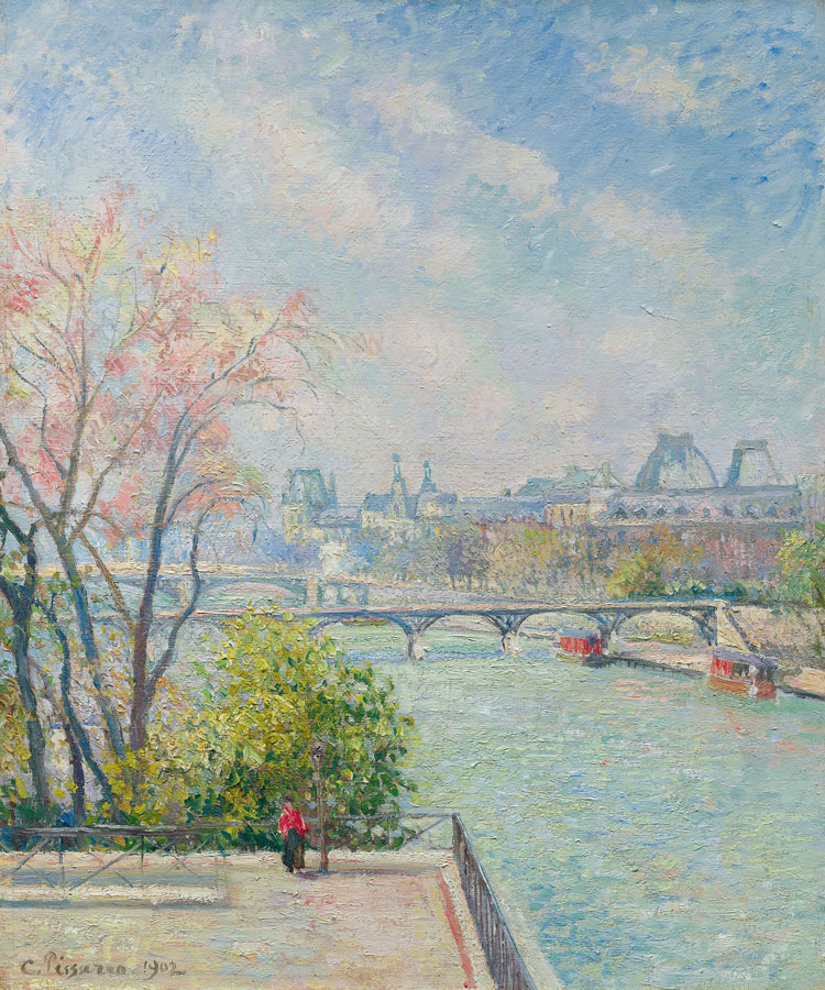 Camille Pissarro, The Louvre, Morning, Spring, 1902. Oil on canvas, 64,8 x 54 cm. © Hasso Plattner Collection.