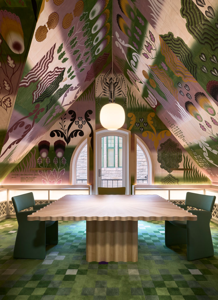 Reading room/study, PoMo, Trondheim 2025. © India Mahdavi, Paris / Erik Langdalen Arkitektkontor, Oslo. Photo: Valérie Sadoun.