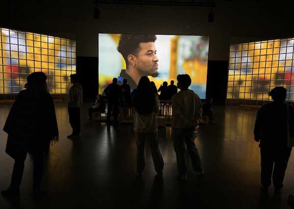 Doug Aitken, Lightscape, 2024. Multi-screen art installation, Marciano Art Foundation, Los Angeles. Photo: Jill Spalding.