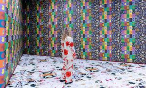 Claudia Hart, Empire Failure, 2026. Installation view, Pixel Pioneers, Depot of Museum Boijmans Van Beuningen, Rotterdam, 2026. Commissioned by Museum Boijmans Van Beuningen. Photo: Aad Hoogendoorn.