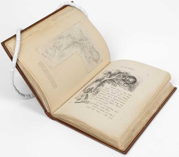 Lewis Carroll’s copy of the 1865 first edition of Alice’s Adventures in Wonderland, known as the Michelson Alice. © Christ Church College and Bodleian Libraries, University of Oxford.