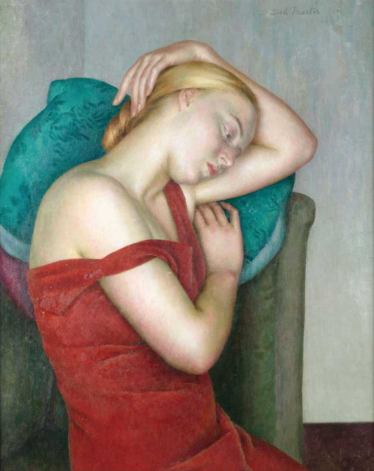 Dod Procter, RA (1891-1972), The Golden Girl, c1930. Oil on canvas, 71 x 57 cm. The Ingram Collection. © Estate of Dod Procter. All Rights Reserved 2025 / Bridgeman Images.