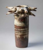 Axel Salto. Vase in sprouting style, undated. Stoneware with sung glaze, H: 35 cm. CLAY - The Royal Copenhagen Collection. Photo: Ole Akhøj. © Axel Salto / VISDA.