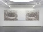 Giuseppe Penone, A occhi chiusi (With Eyes Closed), 2009. Acrylic, glass microspheres, acacia thorns on canvas, and white Carrara marble. © Photo: George Darrell. Courtesy Giuseppe Penone and Serpentine.