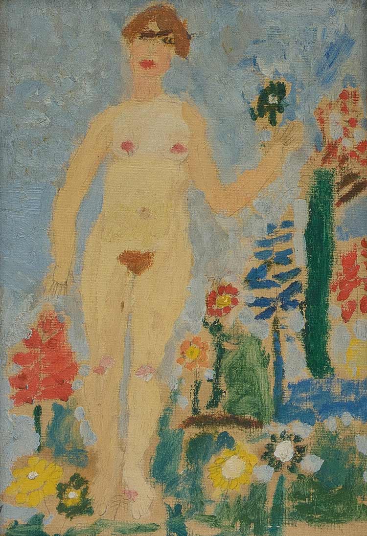 Pasquarosa. Small Nude, c1913. Oil on cardboard, 33 x 23 cm. Courtesy Archivio Nino e Pasquarosa Bertoletti, Rome.