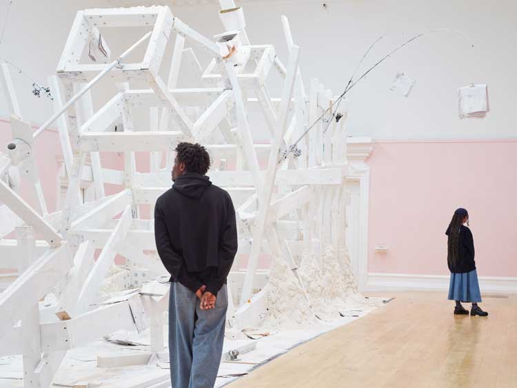 Installation view, William Pope.L: Hospital, South London Gallery, 21 November 2023 – 11 February 2024. Photo: Andy Stagg.