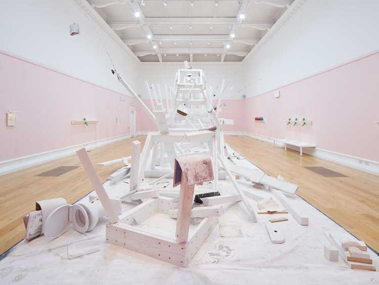 Installation view, William Pope.L: Hospital, South London Gallery, 21 November 2023 – 11 February 2024. Photo: Andy Stagg.