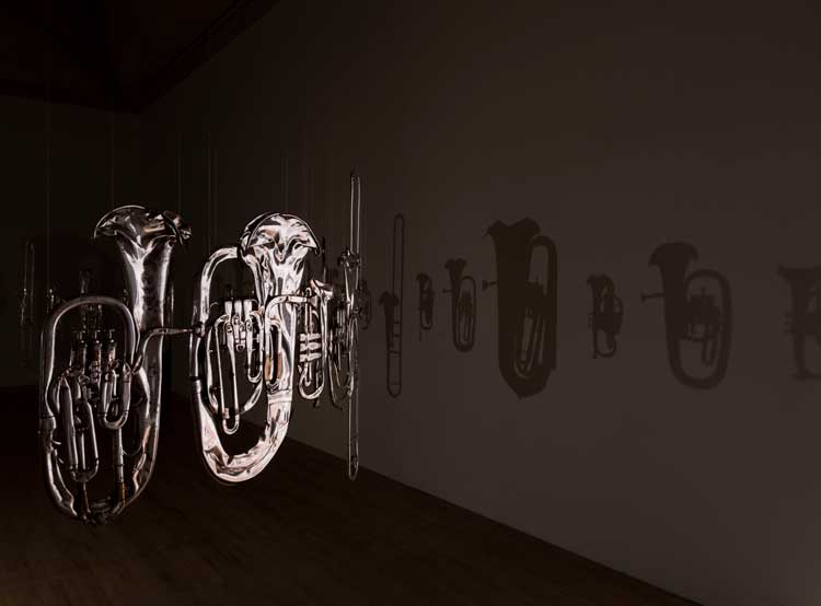 Cornelia Parker, Perpetual Canon, installation view at Tate Britain. Photo: Tate Photography Oli Cowling.