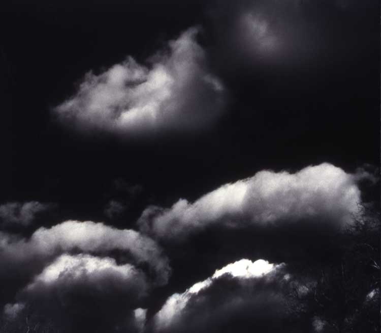 Cornelia Parker. Avoided Object. Photographs taken of the sky above the Imperial War Museum with the camera that belonged to Hoess, commandant of Auschwitz, 1999. Courtesy the artist and Frith Street Gallery, London. © Cornelia Parker.