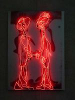 Pascale Marthine Tayou’s Graffiti, 2014, neon, shown at Serpentine North Gallery, London 2015,  Photo: Aurélie Tiffreau, courtesy of Galleria Continua, San Gimignano / Beijing / Les Moulins.