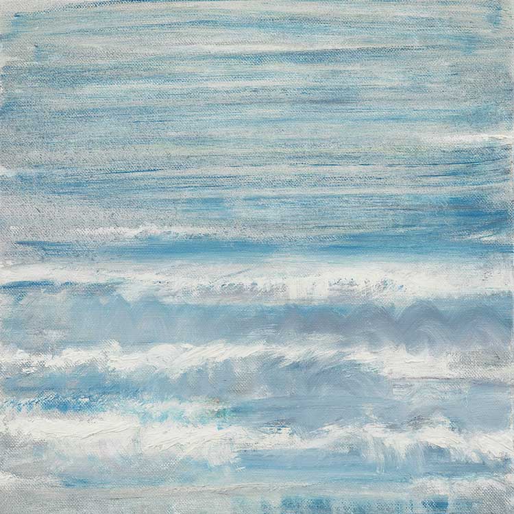 Celia Paul. Dieppe, 2021. Oil on canvas, 51 x 51 x 3.5 cm (20 1/8 x 20 1/8 x 1 3/8 in). © Celia Paul. Courtesy the artist and Victoria Miro.