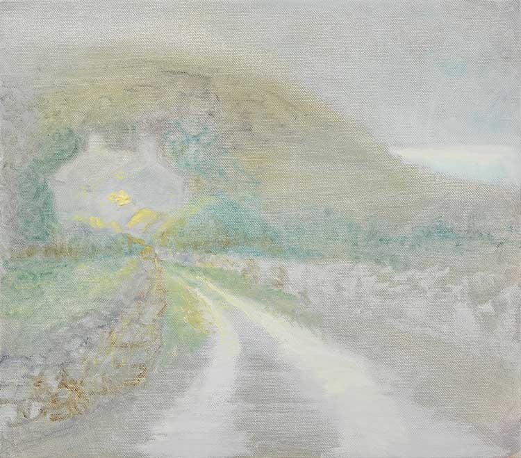 Celia Paul. The Path Home, 2020. Oil on canvas, 56.2 x 63.5 x 3.6 cm (22 1/8 x 25 x 1 3/8 in). © Celia Paul. Courtesy the artist and Victoria Miro.