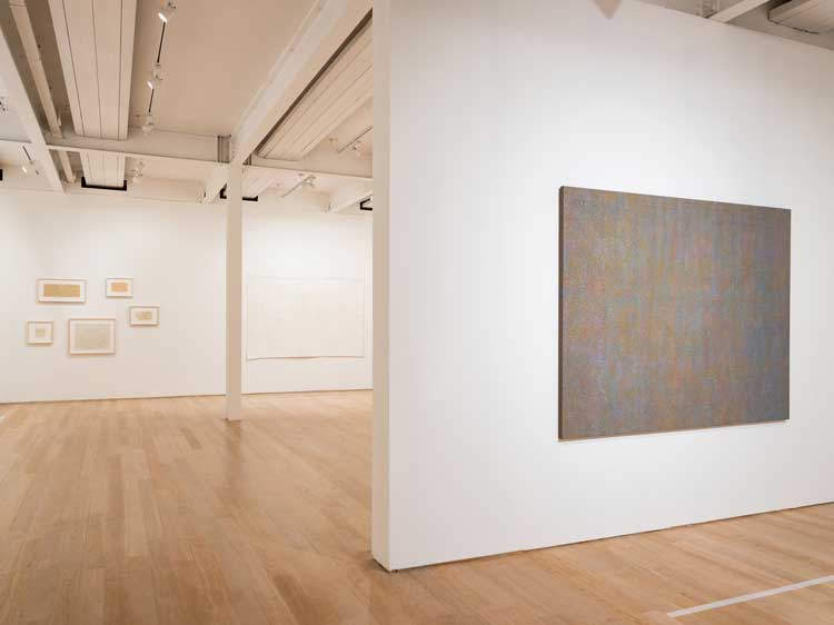 Howardena Pindell - A New Language at Fruitmarket. Photo: Tom Nolan.