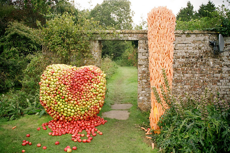 Clare Patey. Human Footprint; All the apples and carrots you'll ever eat. Photo: Tim Mitchell.