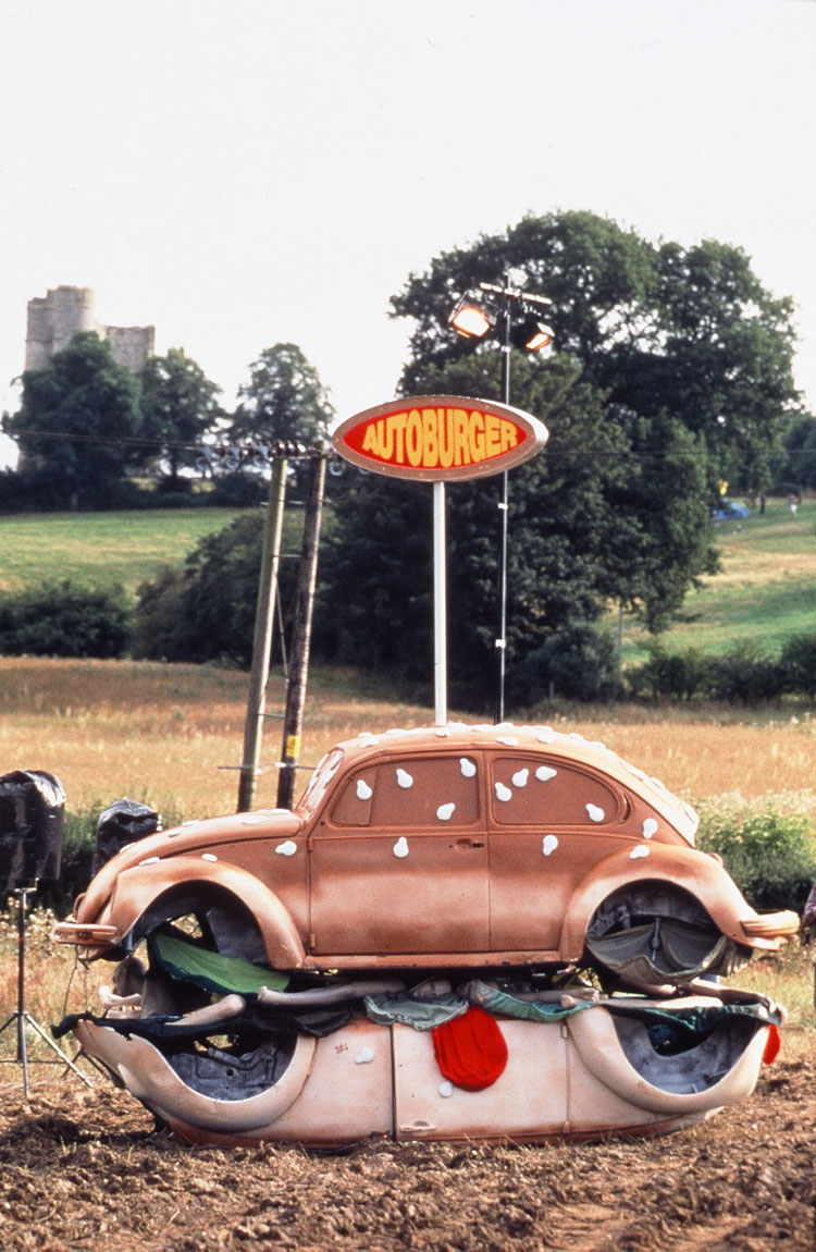 Clare Patey. Art Bypass; Autoburger by Heathcote Williams, 1996. Photographer unknown.