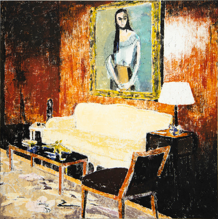 Enoc Perez. 810 Fifth Avenue, New York Apartment of Nelson Rockefeller, 2019. Oil on canvas, 152.4 x 152.4 cm. Courtesy of the artist and Ben Brown Fine Arts.