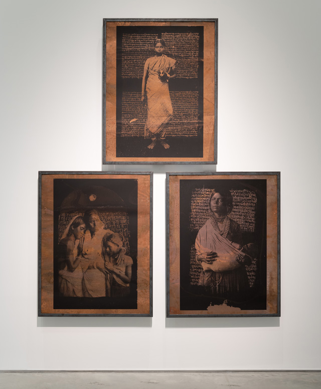 Thenmozhi Soundararajan, Ama, Amachi, and Mother. We are still here, 2019. Image courtesy of Ford Foundation Gallery. Photo: Sebastian Bach.