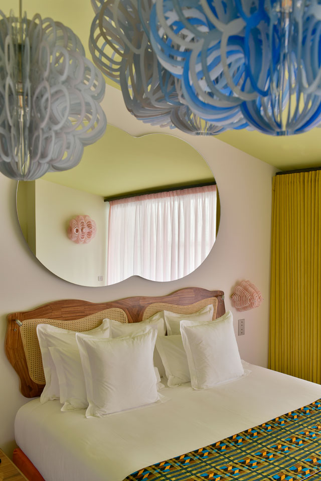 Jorge Pardo, hotel L’Arlatan, Arles, bedroom. Photo: Hervé Hote.